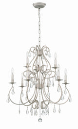 Crystorama Ashton 9 Light Swarovski Strass Crystal Olde Silver Chandelier