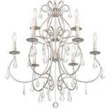 Crystorama Ashton 9 Light Swarovski Strass Crystal Olde Silver Chandelier