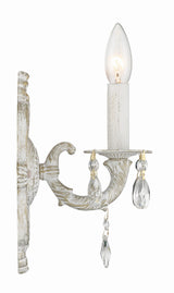 Crystorama Paris Market 1 Light Spectra Crystal Antique White Sconce