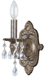Crystorama Paris Market 1 Light Clear Crystal Venetian Bronze Sconce