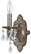 Crystorama Paris Market 1 Light Spectra Crystal Venetian Bronze Sconce