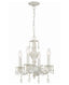 Crystorama Paris Market 4 Light Spectra Crystal Antique White Mini Chandelier