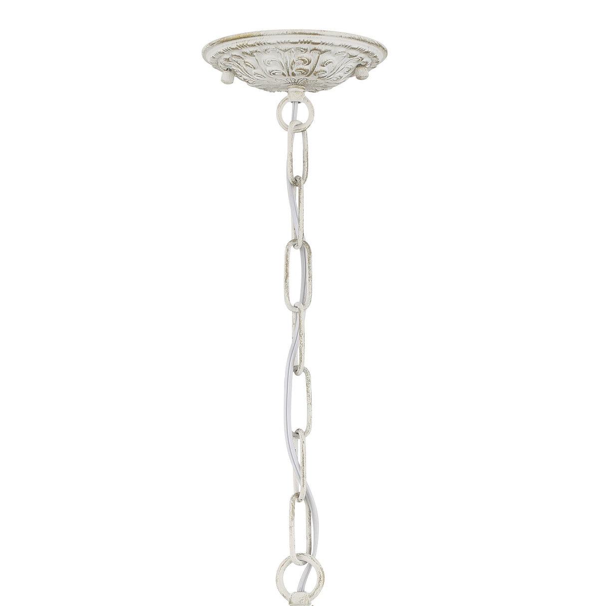 Crystorama Paris Market 4 Light Spectra Crystal Antique White Mini Chandelier