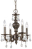 Crystorama Paris Market 4 Light Clear Crystal Venetian Bronze Mini Chandelier