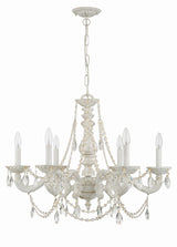 Crystorama Paris Market 6 Light Clear Crystal Antique White Chandelier