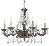 Crystorama Paris Market 6 Light Spectra Crystal Venetian Bronze Chandelier