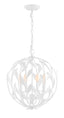 Crystorama Broche 4 Light Matte White Mini Chandelier