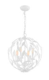 Crystorama Broche 4 Light Matte White Mini Chandelier