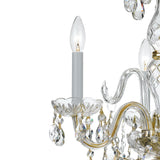 Crystorama Traditional Crystal 3 Light Clear Crystal Polished Brass Mini Chandelier