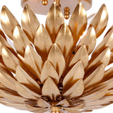 Crystorama Broche 4 Light Antique Gold Semi Flush Mount