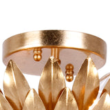 Crystorama Broche 4 Light Antique Gold Semi Flush Mount