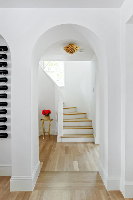 Crystorama Broche 4 Light Antique Gold Semi Flush Mount