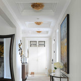 Crystorama Broche 4 Light Antique Gold Semi Flush Mount