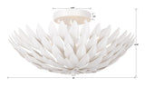 Crystorama Broche 4 Light Matte White Semi Flush Mount