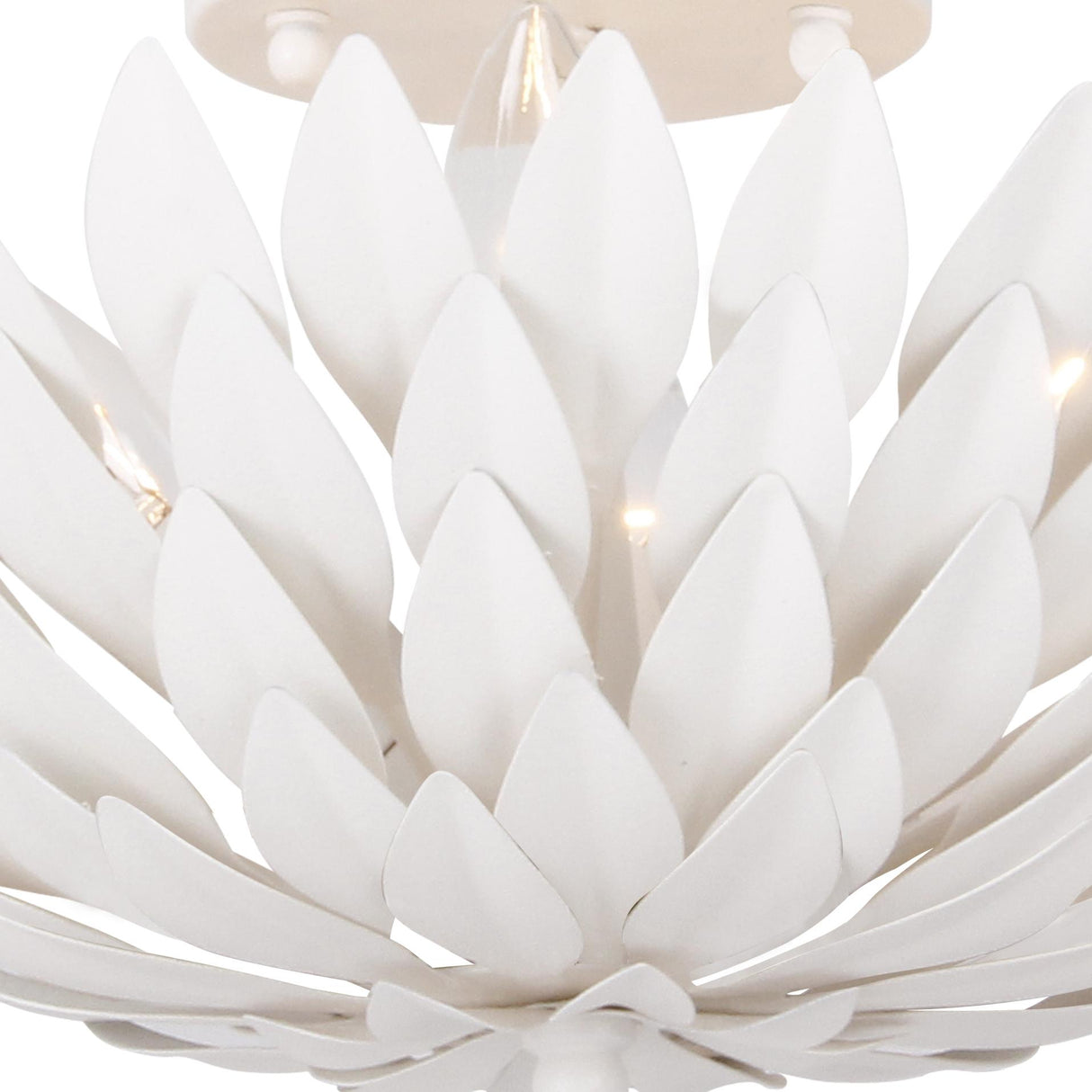 Crystorama Broche 4 Light Matte White Semi Flush Mount