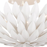 Crystorama Broche 4 Light Matte White Semi Flush Mount