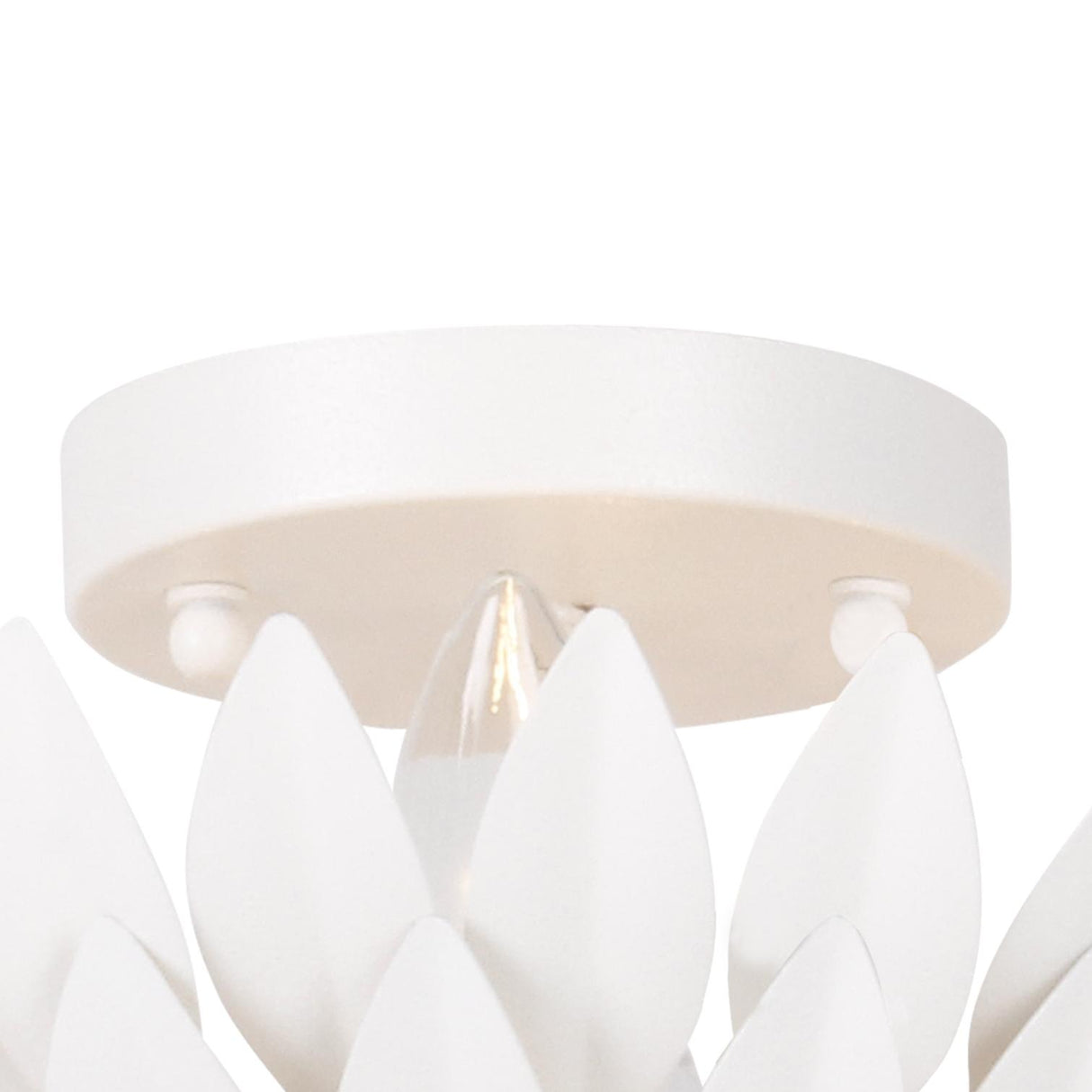 Crystorama Broche 4 Light Matte White Semi Flush Mount