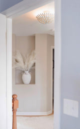 Crystorama Broche 4 Light Matte White Semi Flush Mount
