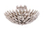 Crystorama Broche 4 Light Antique Silver Semi Flush Mount
