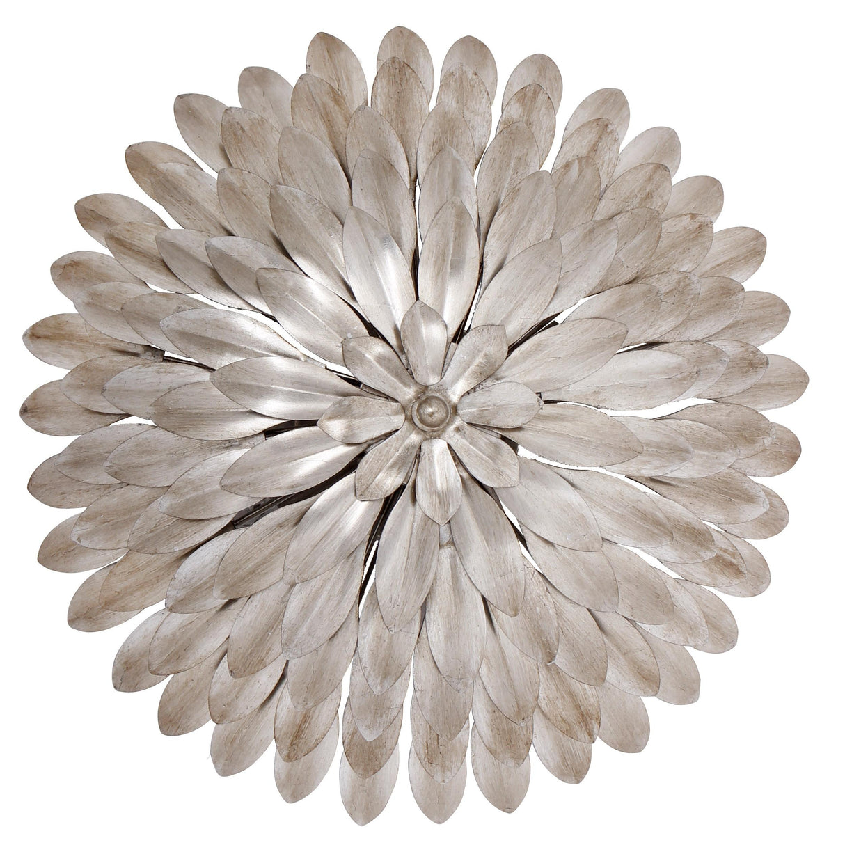 Crystorama Broche 4 Light Antique Silver Semi Flush Mount