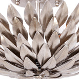 Crystorama Broche 4 Light Antique Silver Semi Flush Mount