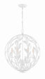 Crystorama Broche 6 Light Matte White Chandelier