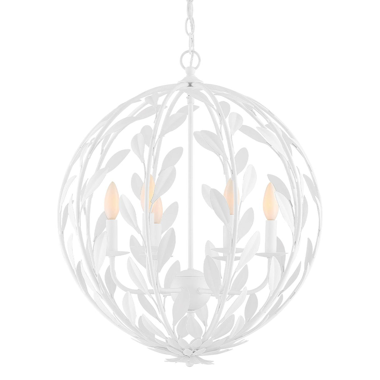 Crystorama Broche 6 Light Matte White Chandelier