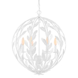 Crystorama Broche 6 Light Matte White Chandelier