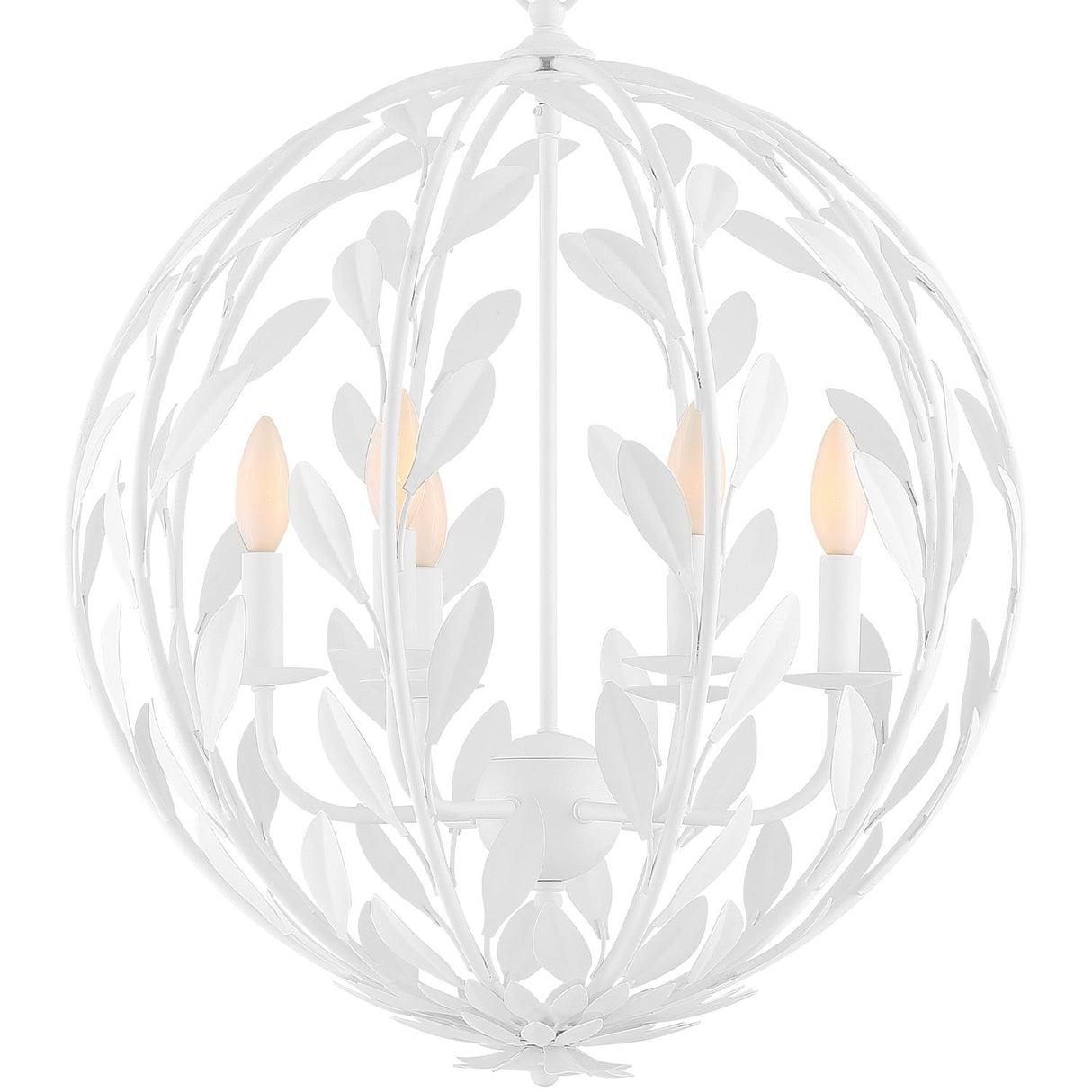 Crystorama Broche 6 Light Matte White Chandelier