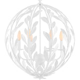 Crystorama Broche 6 Light Matte White Chandelier