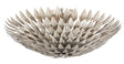Crystorama Broche 6 Light Antique Silver Flush Mount