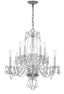 Crystorama Traditional Crystal 10 Light Clear Crystal Polished Chrome Chandelier