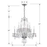 Crystorama Traditional Crystal 10 Light Clear Crystal Polished Chrome Chandelier