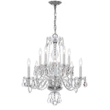 Crystorama Traditional Crystal 10 Light Clear Crystal Polished Chrome Chandelier