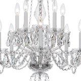 Crystorama Traditional Crystal 10 Light Clear Crystal Polished Chrome Chandelier