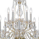 Crystorama Traditional Crystal 10 Light Clear Italian Crystal Polished Brass Chandelier