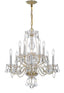 Crystorama Traditional Crystal 10 Light Clear Crystal Polished Brass Chandelier