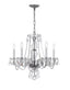 Crystorama Traditional Crystal 5 Light Clear Italian Crystal Polished Chrome Chandelier