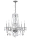 Crystorama Traditional Crystal 6 Light Crystal Polished Chrome Chandelier