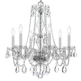 Crystorama Traditional Crystal 6 Light Crystal Polished Chrome Chandelier