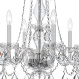 Crystorama Traditional Crystal 6 Light Crystal Polished Chrome Chandelier