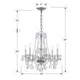 Crystorama Traditional Crystal 6 Light Spectra Crystal Polished Chrome Chandelier