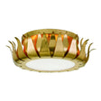 Crystorama Broche 3 Light Antique Gold Flush Mount