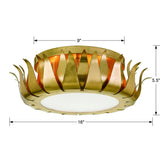Crystorama Broche 3 Light Antique Gold Flush Mount