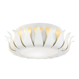 Crystorama Broche 3 Light Matte White Flush Mount