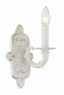 Crystorama Paris Market 1 Light Antique White Sconce