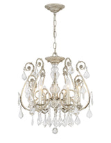 Crystorama Regis 6 Light Hand Cut Crystal Olde Silver Chandelier
