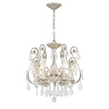 Crystorama Regis 6 Light Hand Cut Crystal Olde Silver Chandelier