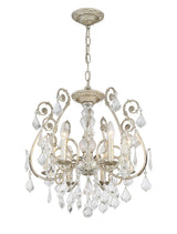 Crystorama Regis 6 Light Hand Cut Crystal Olde Silver Chandelier