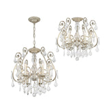 Crystorama Regis 6 Light Hand Cut Crystal Olde Silver Chandelier